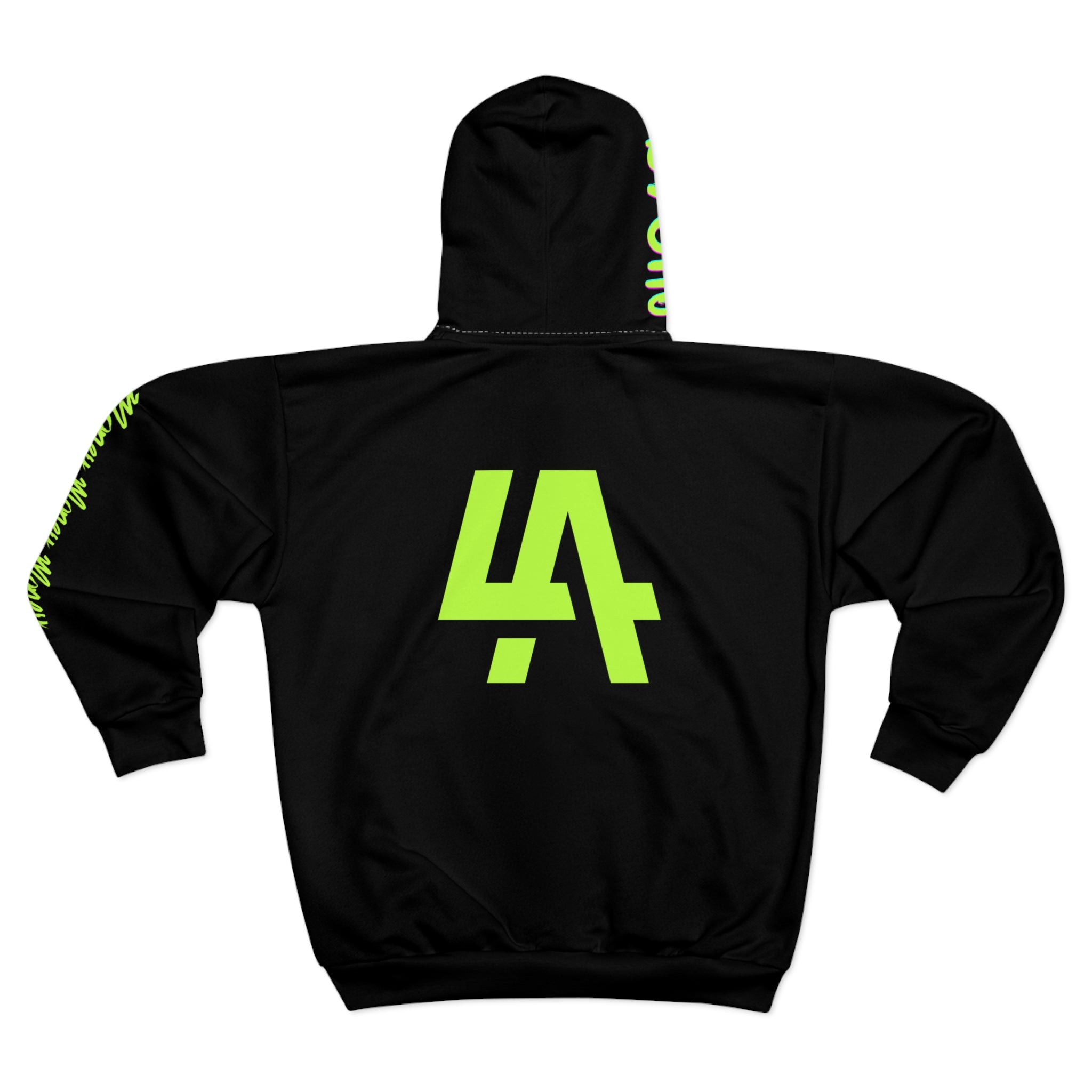 Psycho Ripped Zip Hoodie - Black